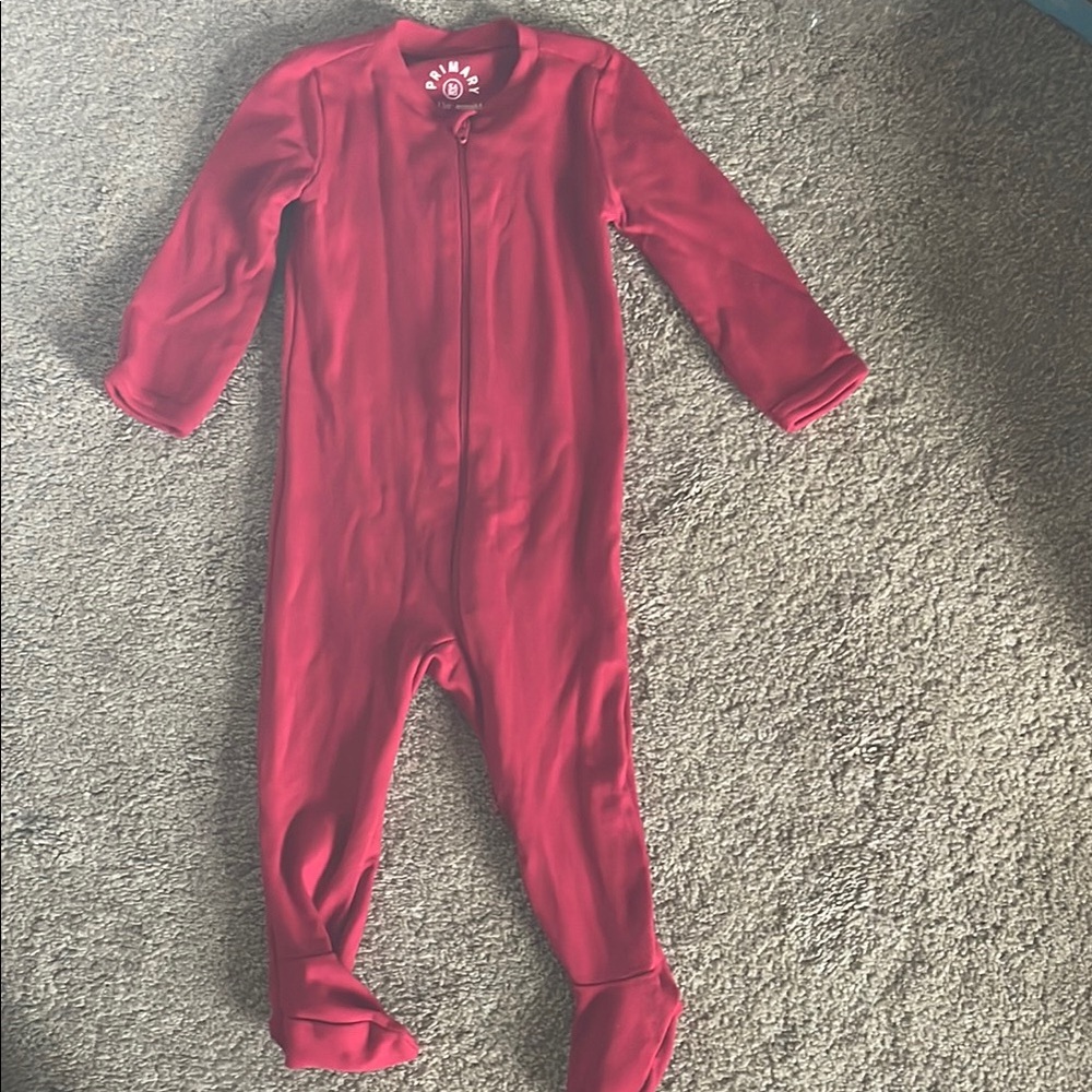 Primary Red Footed One Piece Sleeper